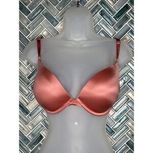 VICTORIA'S SECRET VERY SEXY PUSH UP PADDED UNDERWIRE BRA 32DDD ROSE PINK NICE!!!